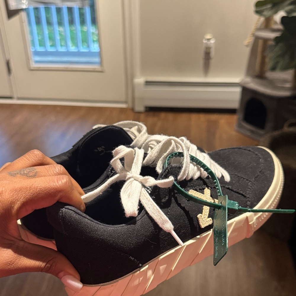 Off-White Black and Cream Kids Sneakers